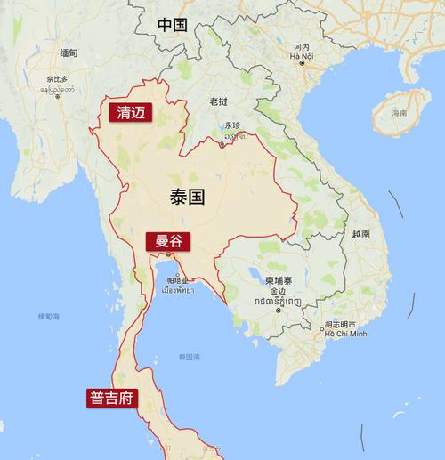 中国泰国地图全图